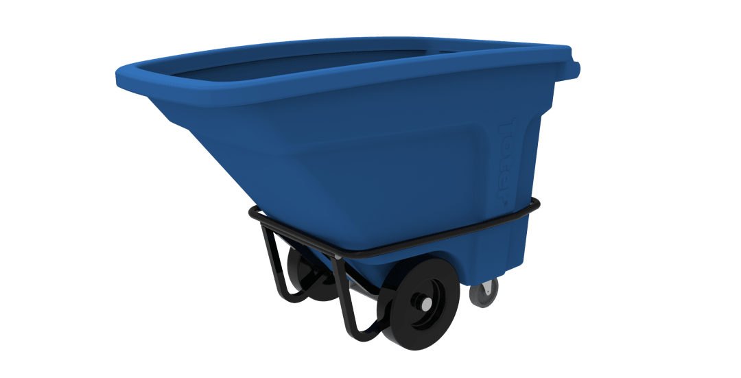 1/2 Cubic Yard 1200 lbs. Capacity Heavy Duty Nestable Tilt Truck - Blue
