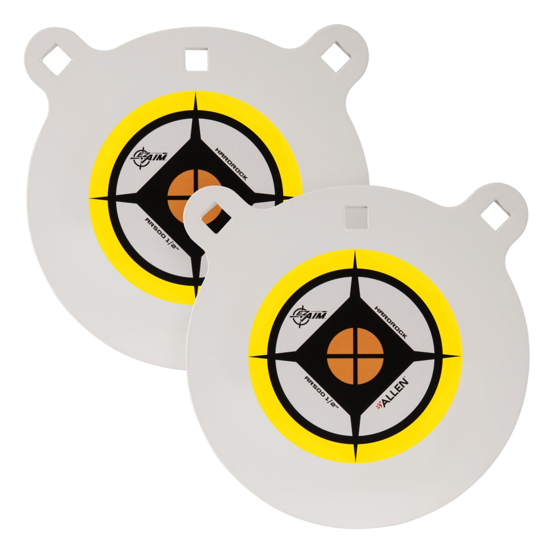 EZ Aim® 8" Hardrock AR500 Steel Gong Shooting Target, 1/2" Thick, 2-Pack, Multi