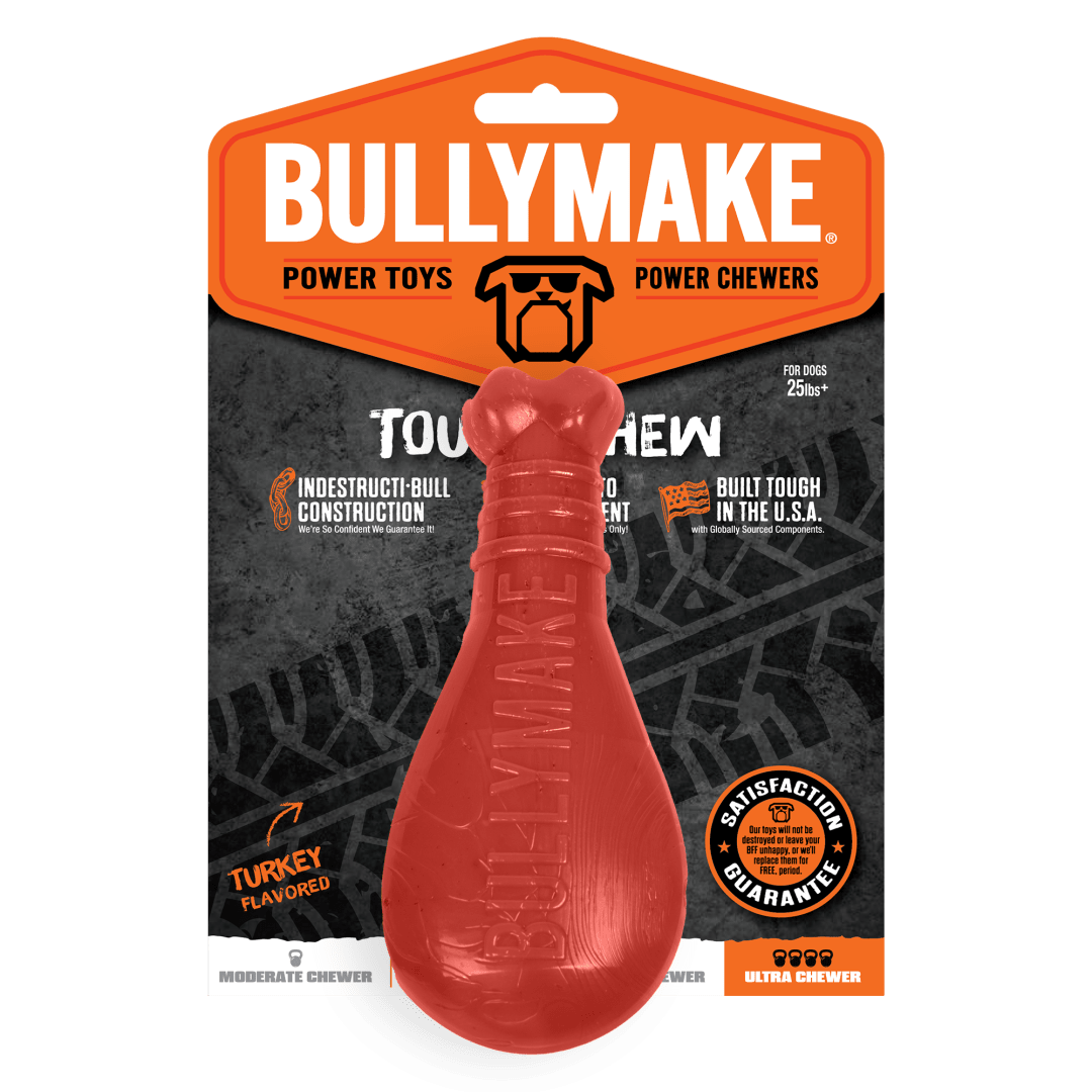 BULLYMAKE Tough Chew Red Turkey Leg -Chicken Flavored