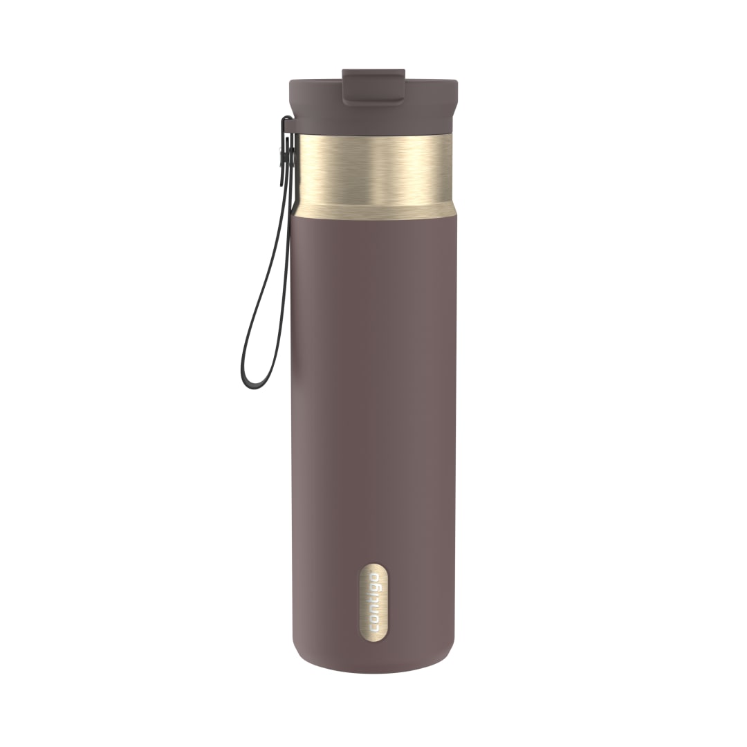 Contigo DualSip 24 oz Leakproof Insulated Water Bottle with Carrying Strap and 2-Way Lid