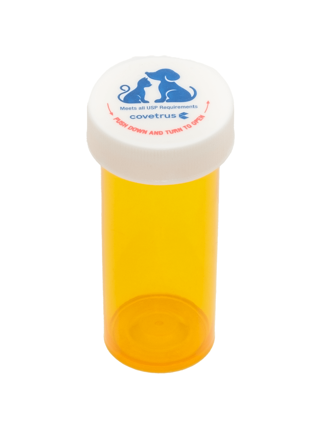 Covetrus Prescription Tablet Vial with Child Resistant Cap, Amber, 8 dram 30ml