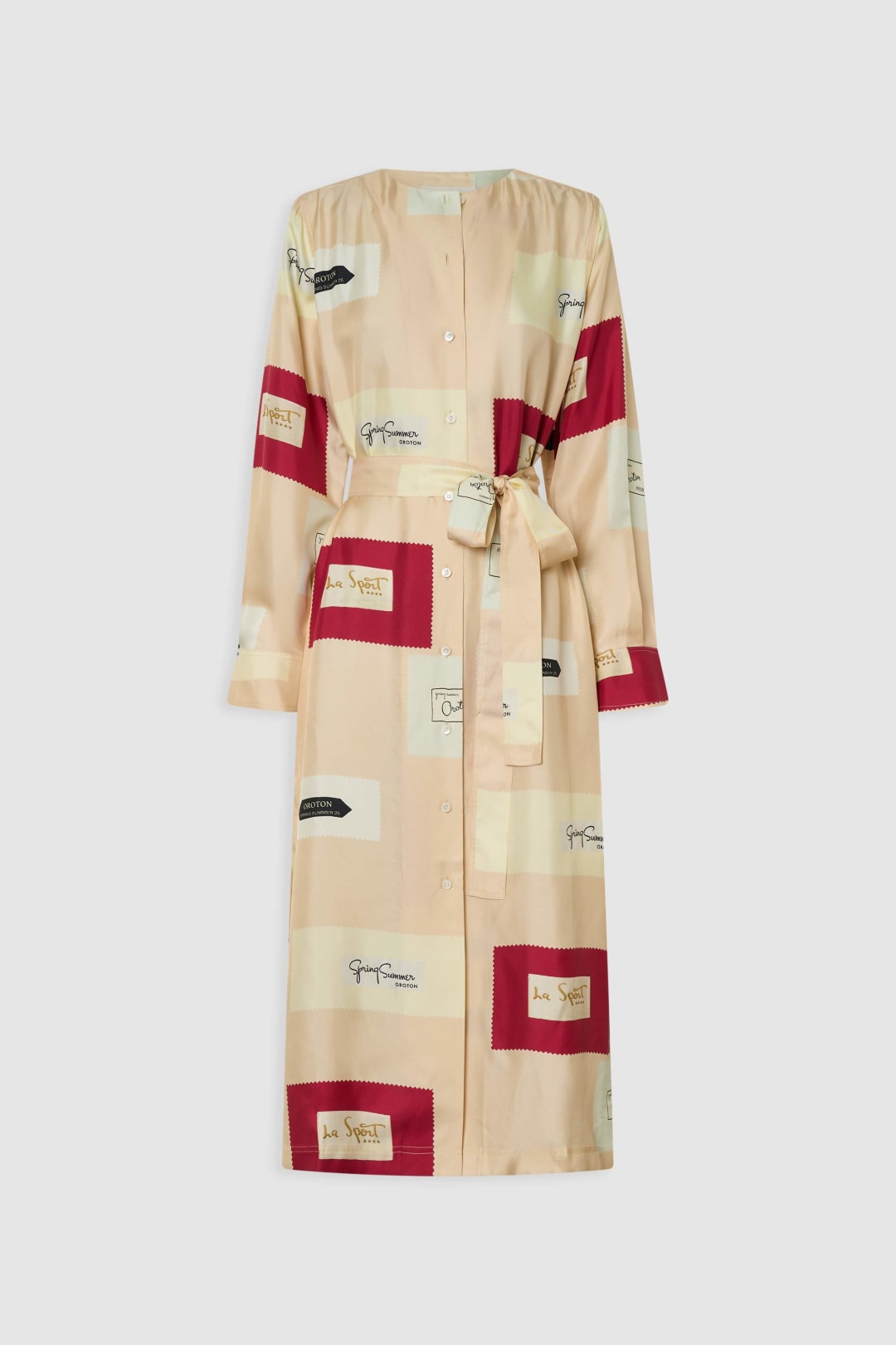 Vintage Label Column Dress