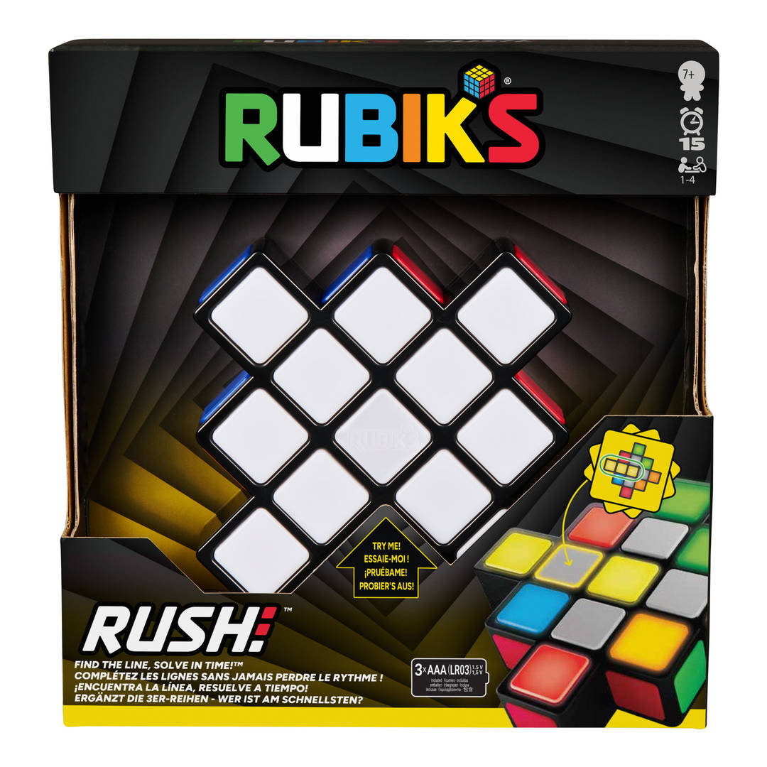 Rubik's Cube Rubik's Rush Light-Up Handheld Brain Teaser Puzzle Game