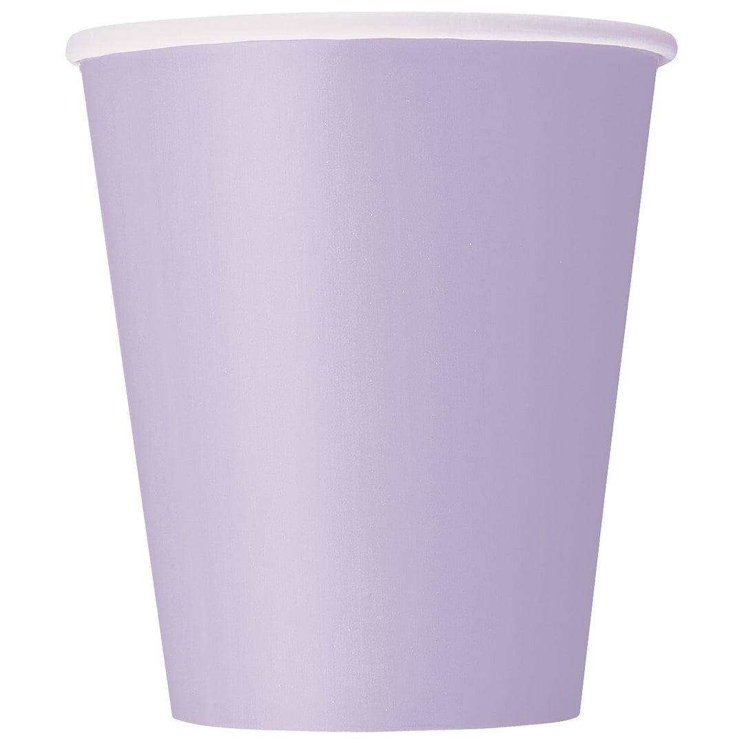 Lavender Solid 9oz Paper Cups, 8ct