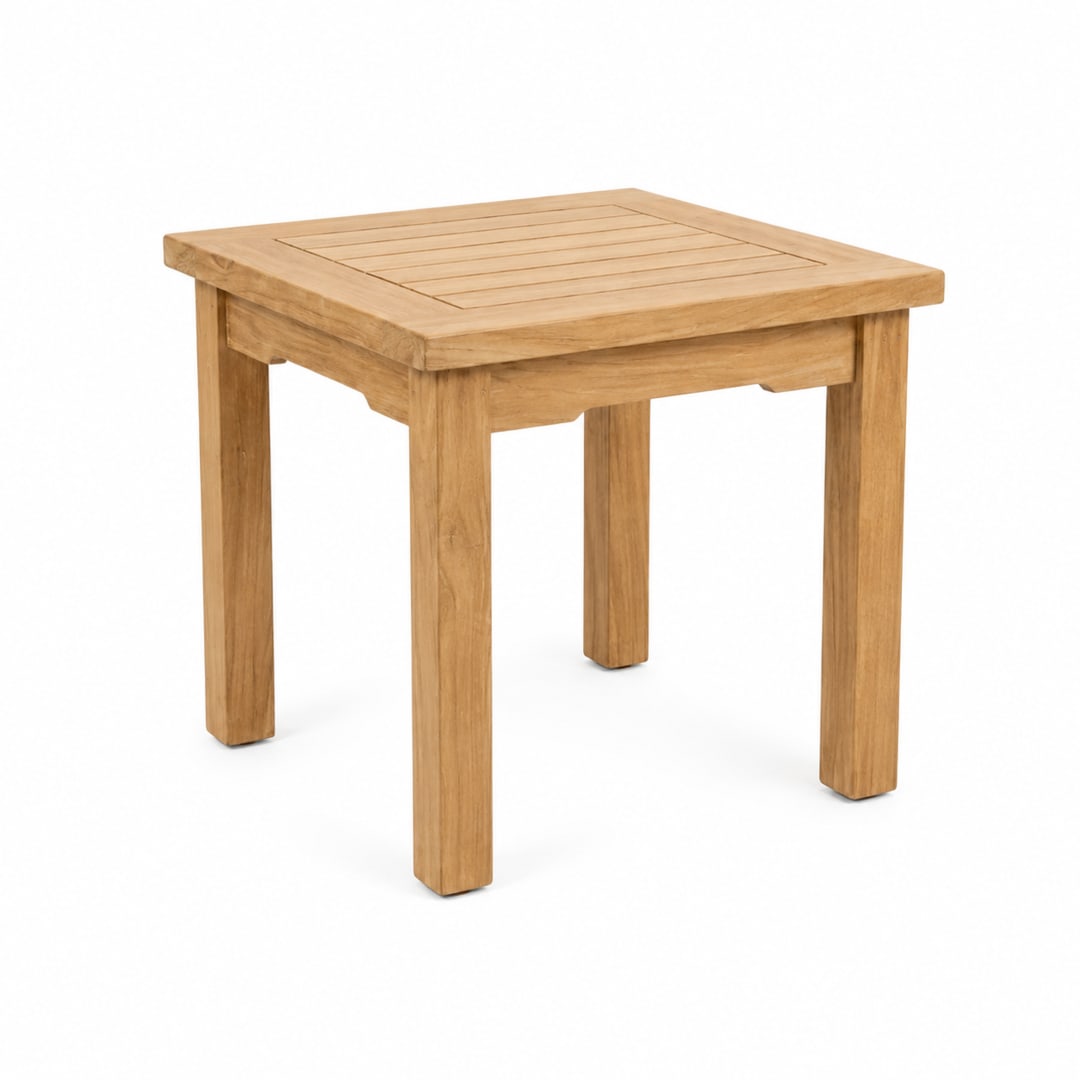 20" x 20" Teak Outdoor Patio Side Table