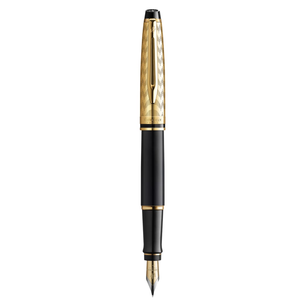 Waterman Expert Pluma estilográfica | Colección Opera | Negro y dorado | Estuche de regalo