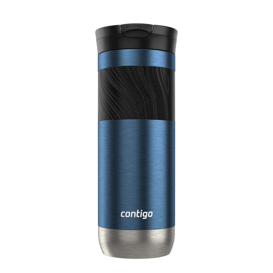Contigo® Vaso Térmico Byron 2.0, de Acero Inoxidable, con Tapa SNAPSEAL™, y Agarre Texturizado, 591 ml, Azul Gloss