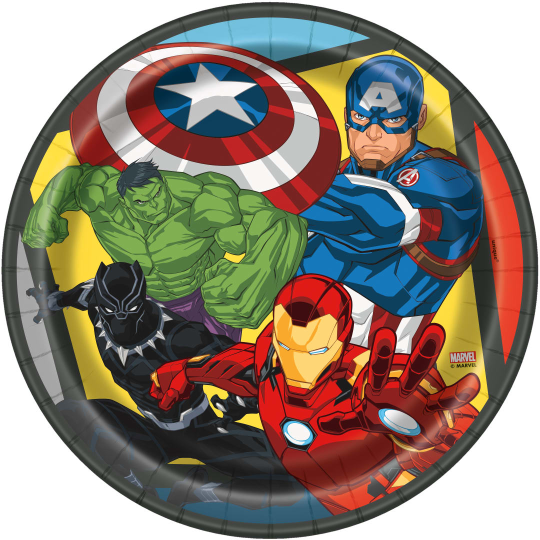 Avengers Round 9" Dinner Plates, 8ct