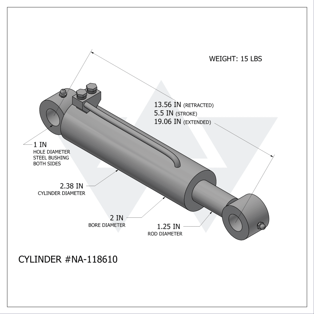 Wastebuilt® Replacement for New Way Grip Cylinder (2" X 1.25" X 5.5")