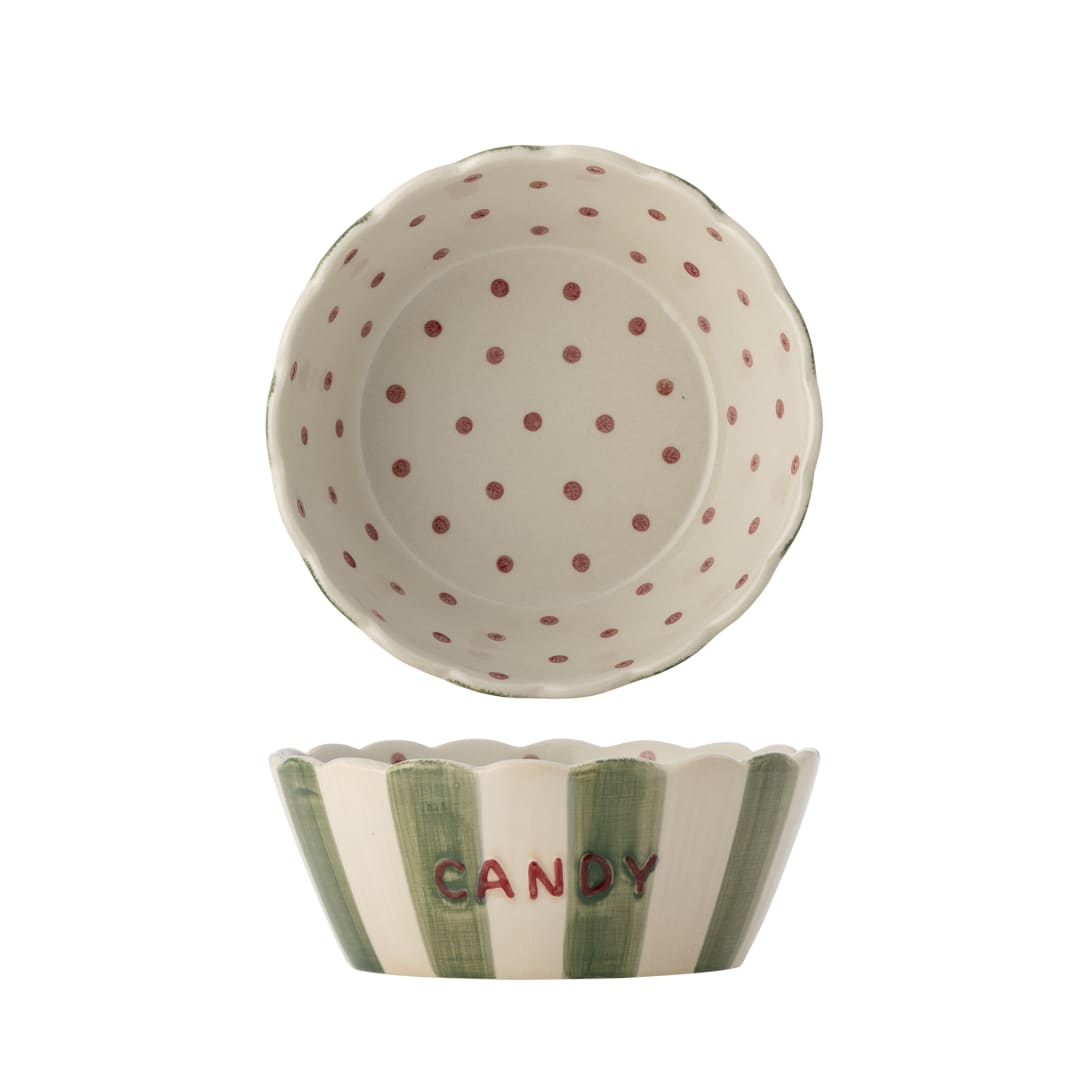 82063854 - Chip Bowl, Green, Stoneware STOCK: 0