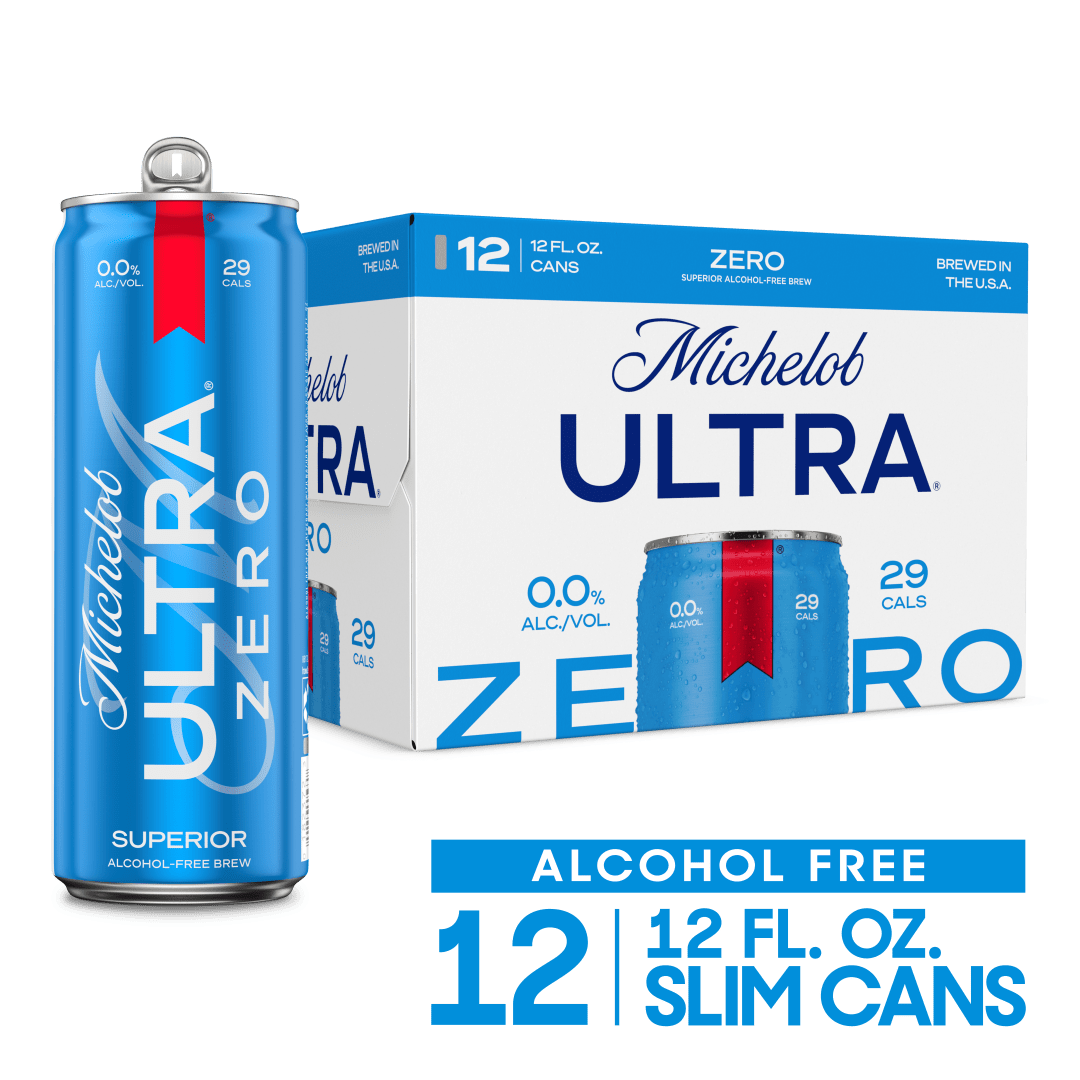 Michelob ULTRA ZERO Non-Alcoholic American Lager Beer, 12 Pack, 12 fl oz Cans