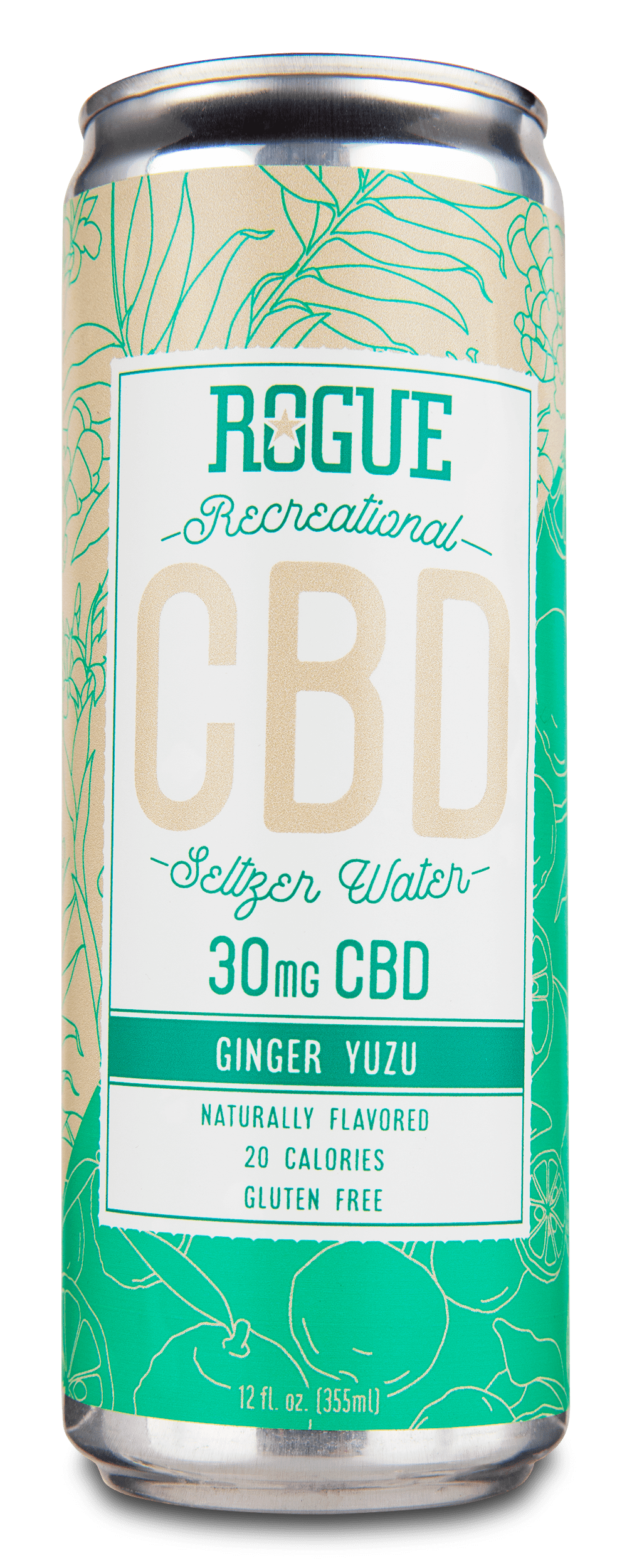 Rogue CBD Seltzer Ginger Yuzu Can 12PK 16Z