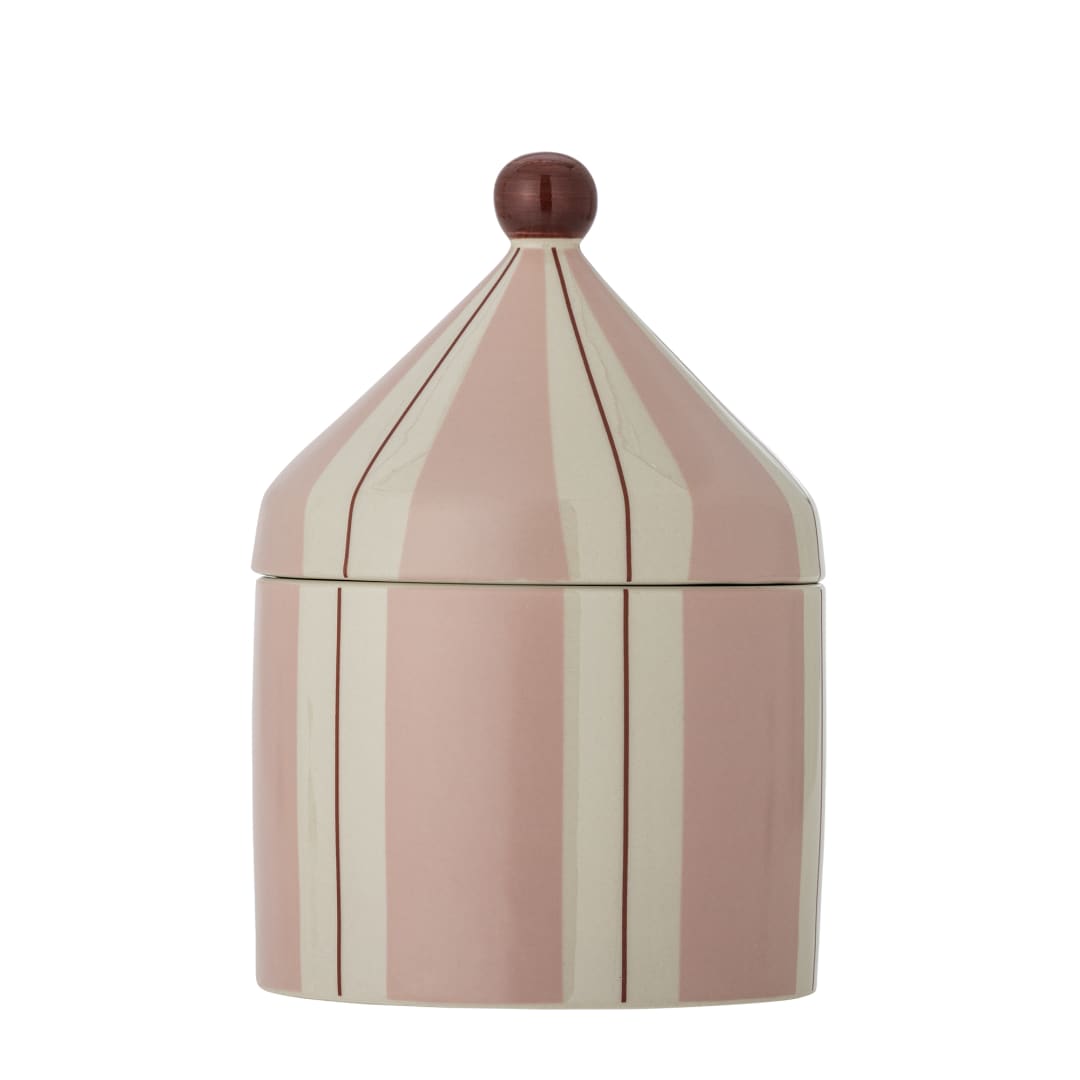 82063345 - Cimmi Jar w/Lid, Rose, Stoneware STOCK: 300