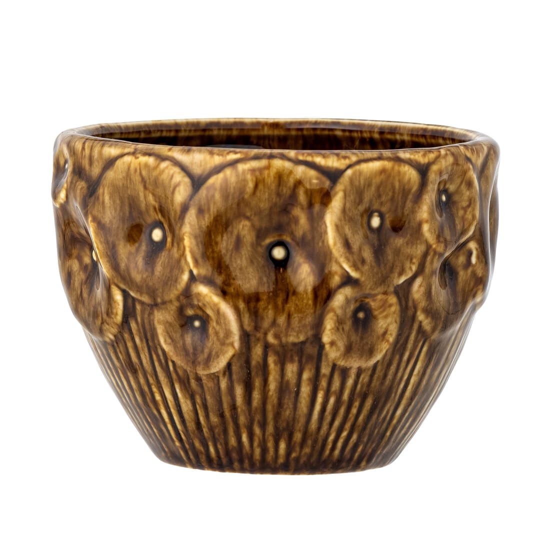 82060154 - Rokaya Flowerpot, Brown, Stoneware STOCK: 8