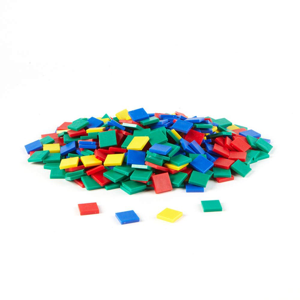 COLOR TILES, PLASTIC 1" S/400