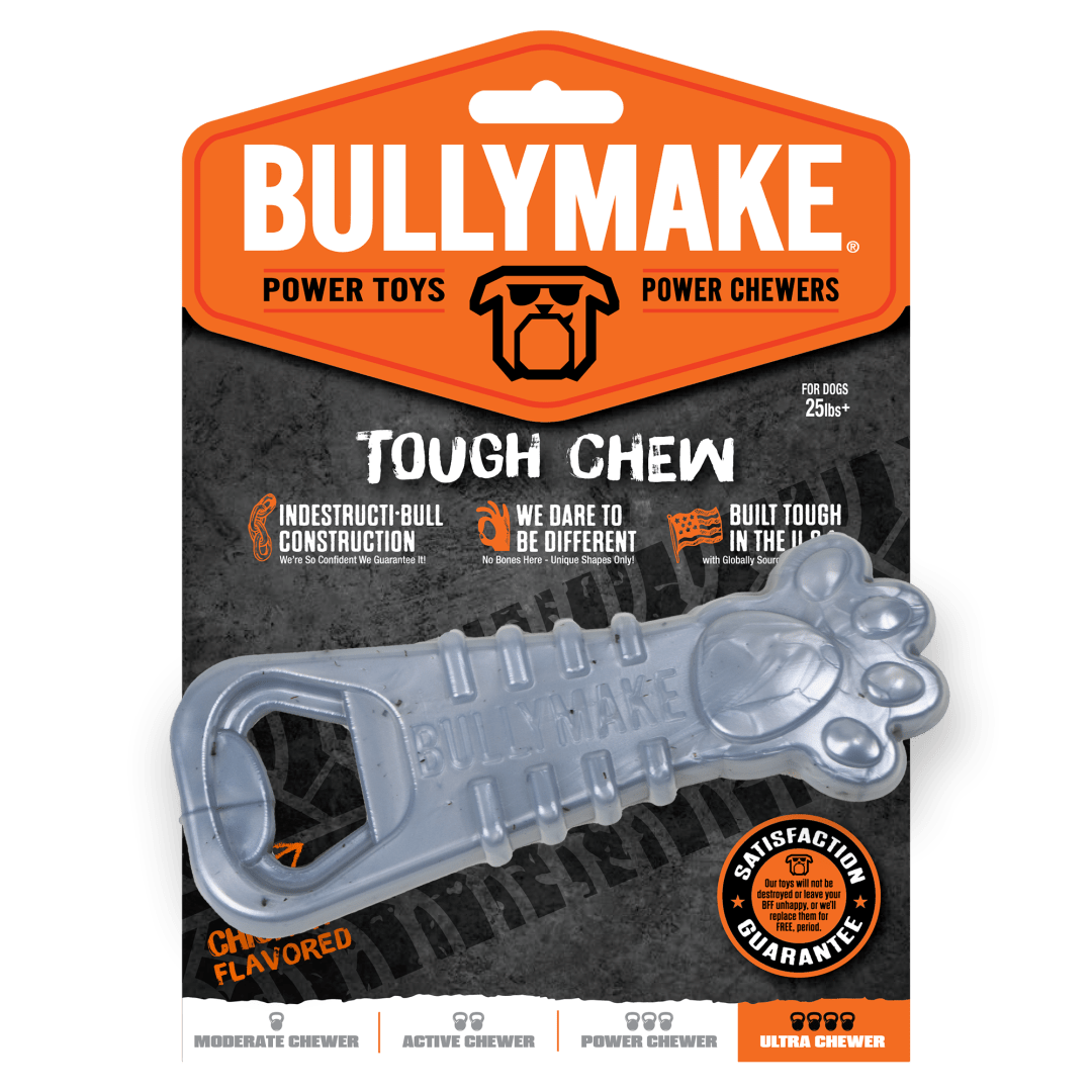 BULLYMAKE Tough Chew Silver Paw Opener- Chicken Flavor