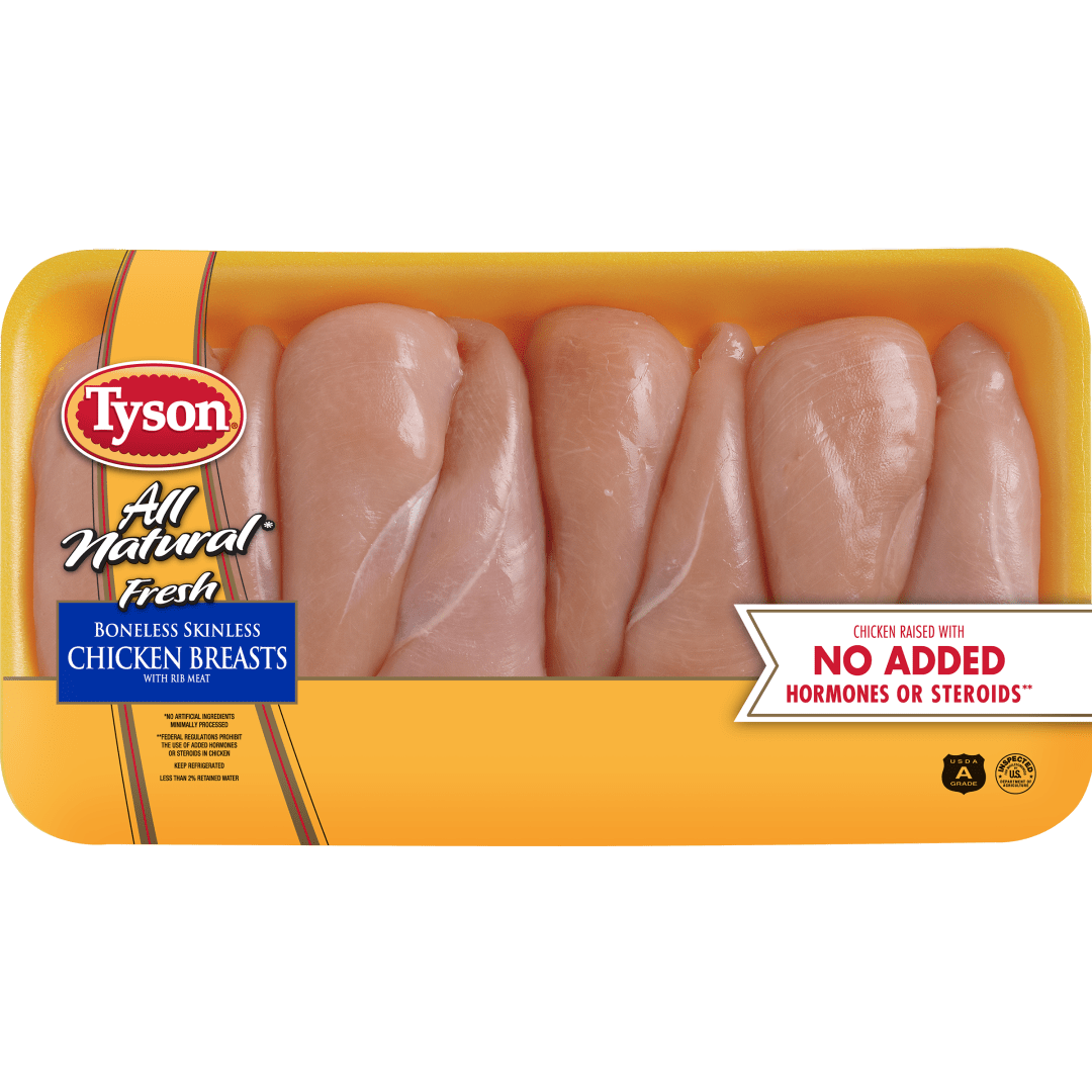 Tyson® All Natural Fresh Boneless Skinless Chicken Breasts with Rib Meat, 4 lb.