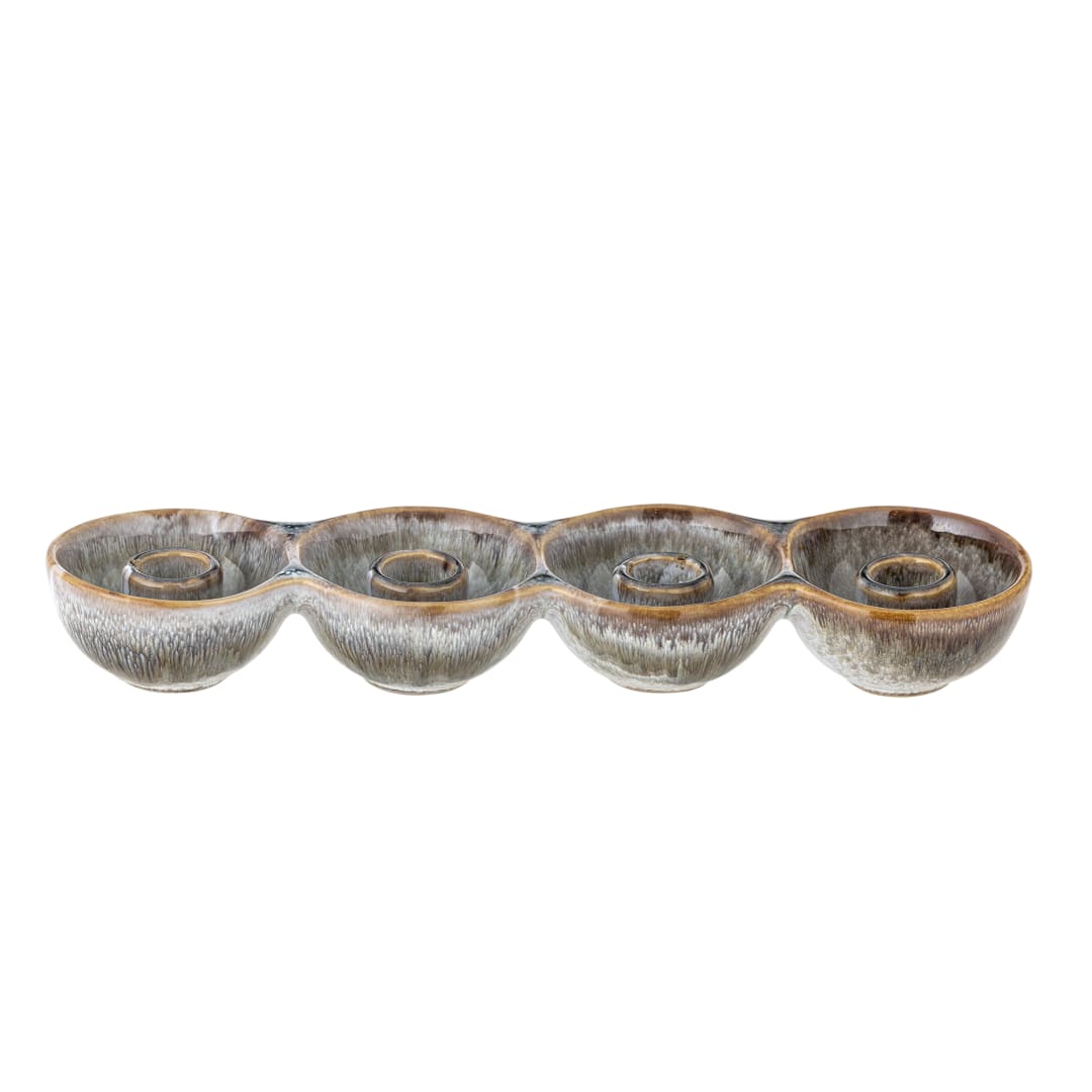 82061864 - Kalia Advent Candle Holder, Brown, Stoneware STOCK: 152