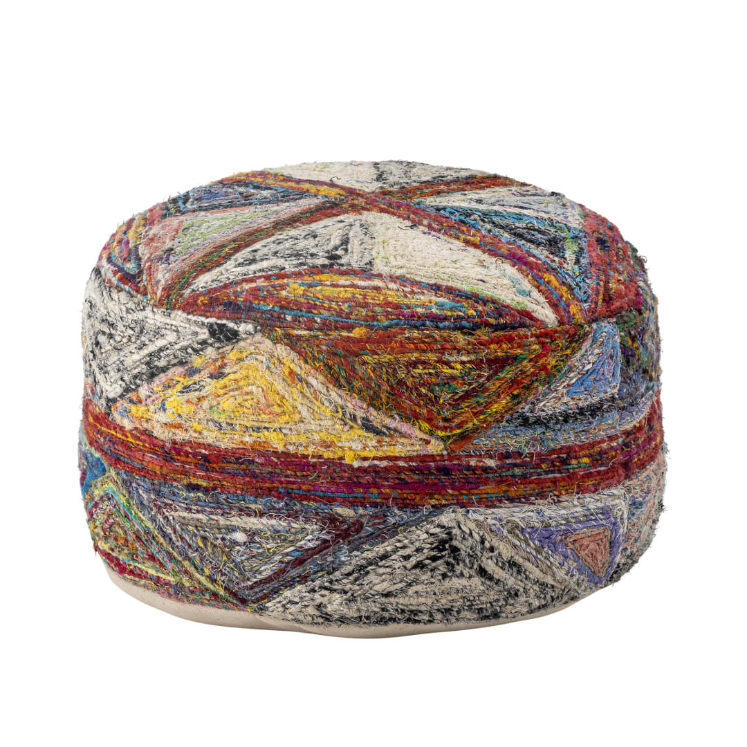 82066436 - Torano Pouf, Multi, Cotton STOCK: 60