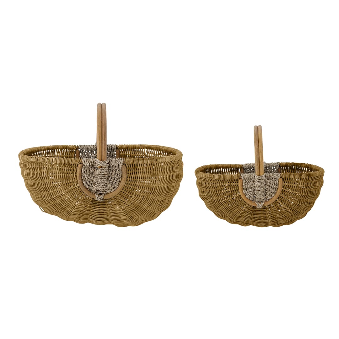 82056683 - Vibber Basket, Nature, Rattan STOCK: 3