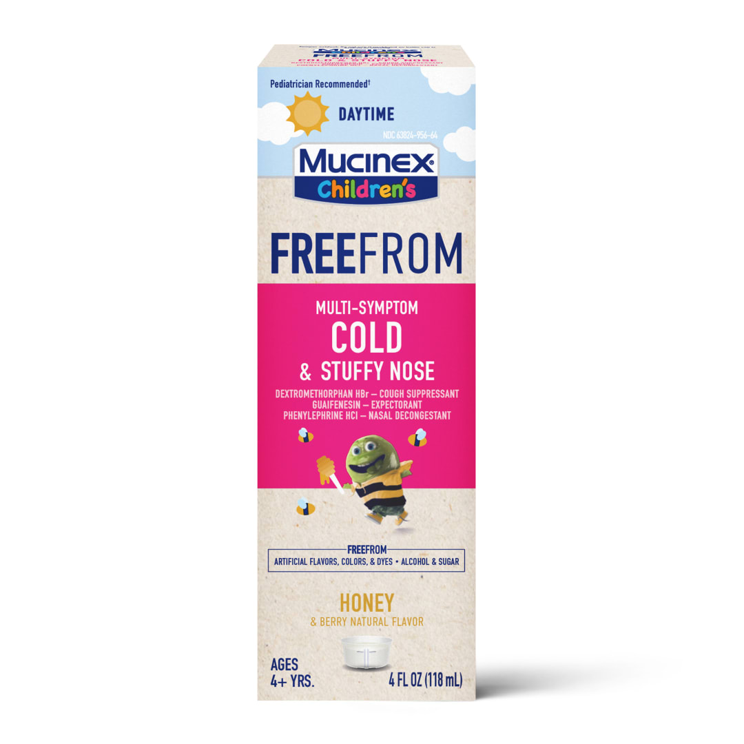 MUCINEX® Children's Liquid - Free From Multi-Symptom Cold & Stuffy Nose 6/4 oz.