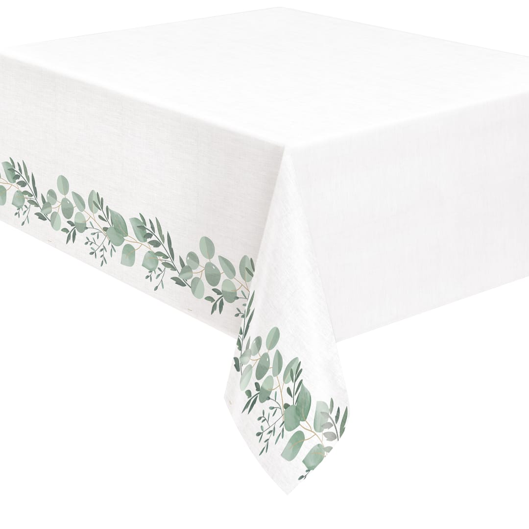 Botanical Rectangular Paper Table Cover, 54" x 84"
