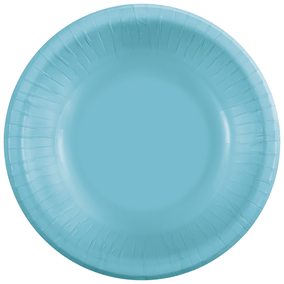 Terrific Teal Solid 20oz Paper Bowls, 20ct