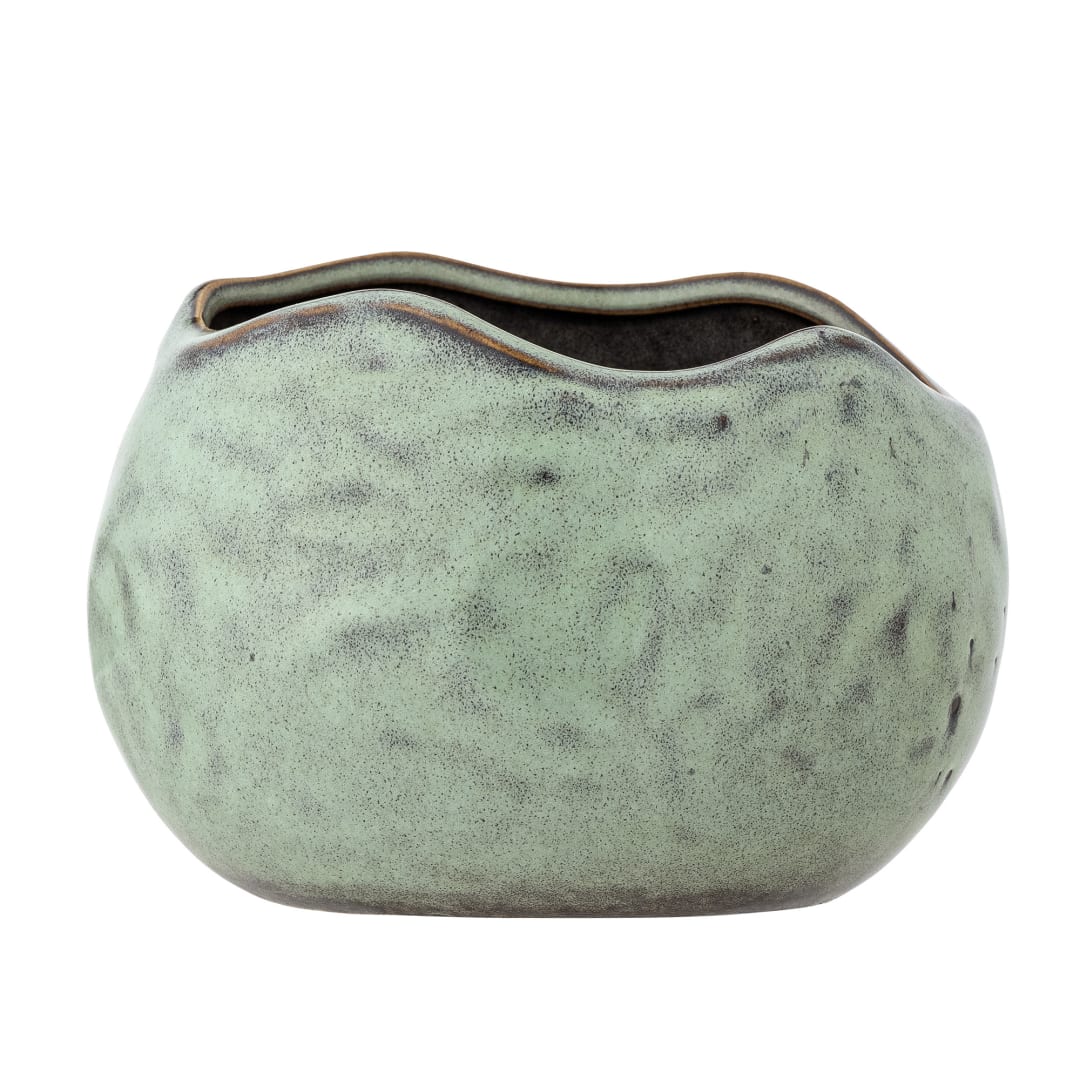 82060776 - Pennie Flowerpot, Green, Stoneware STOCK: 300