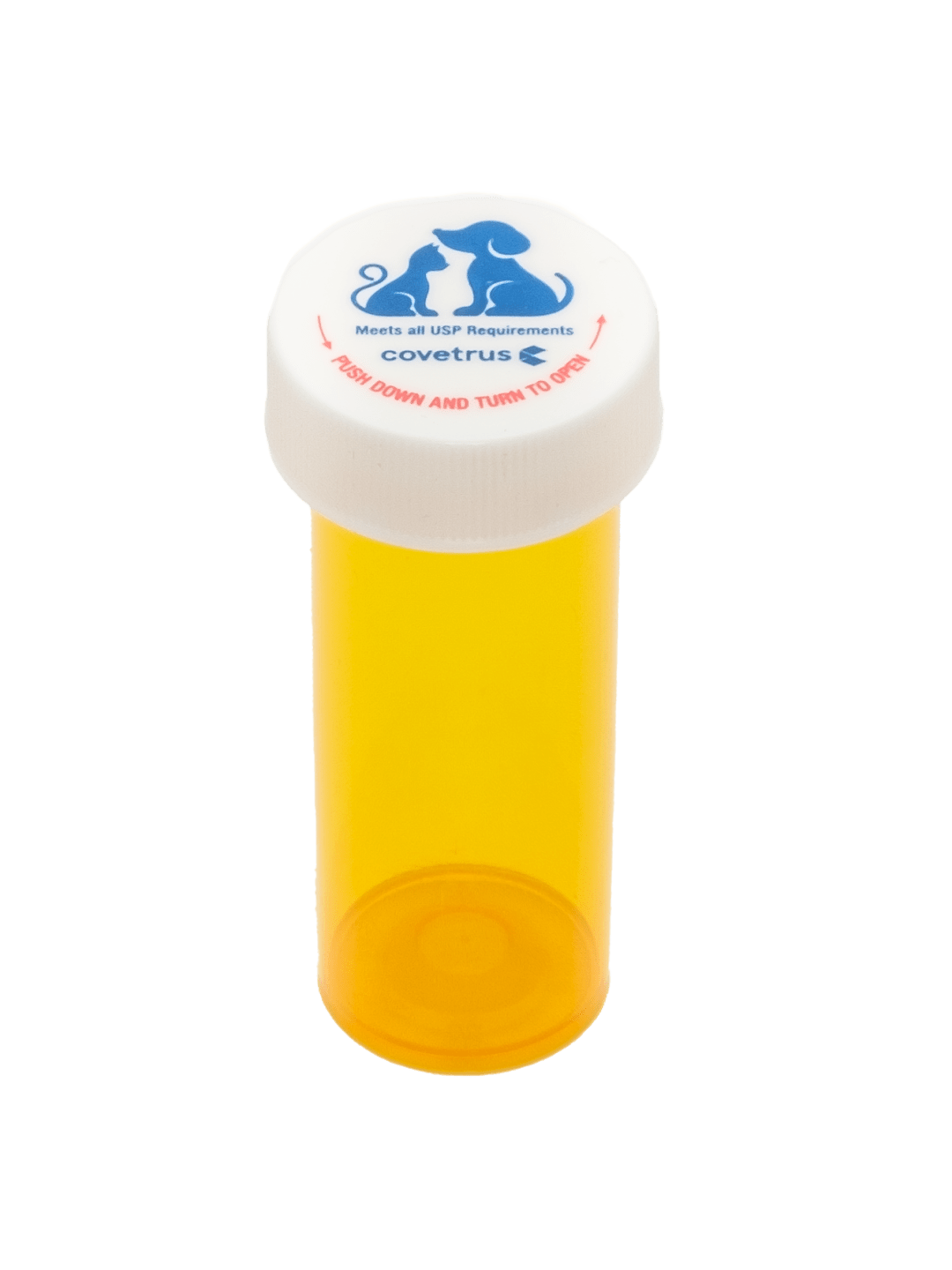 Covetrus Prescription Tablet Vial with Child Resistant Cap, Amber, 6 dram 24mL