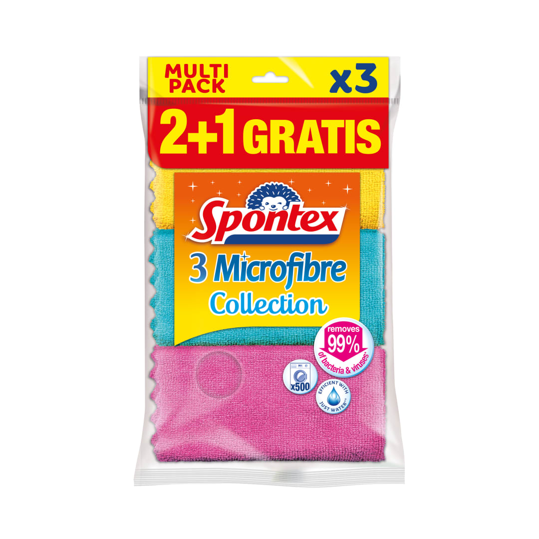 Spontex Microfibre Collection 2+1pk