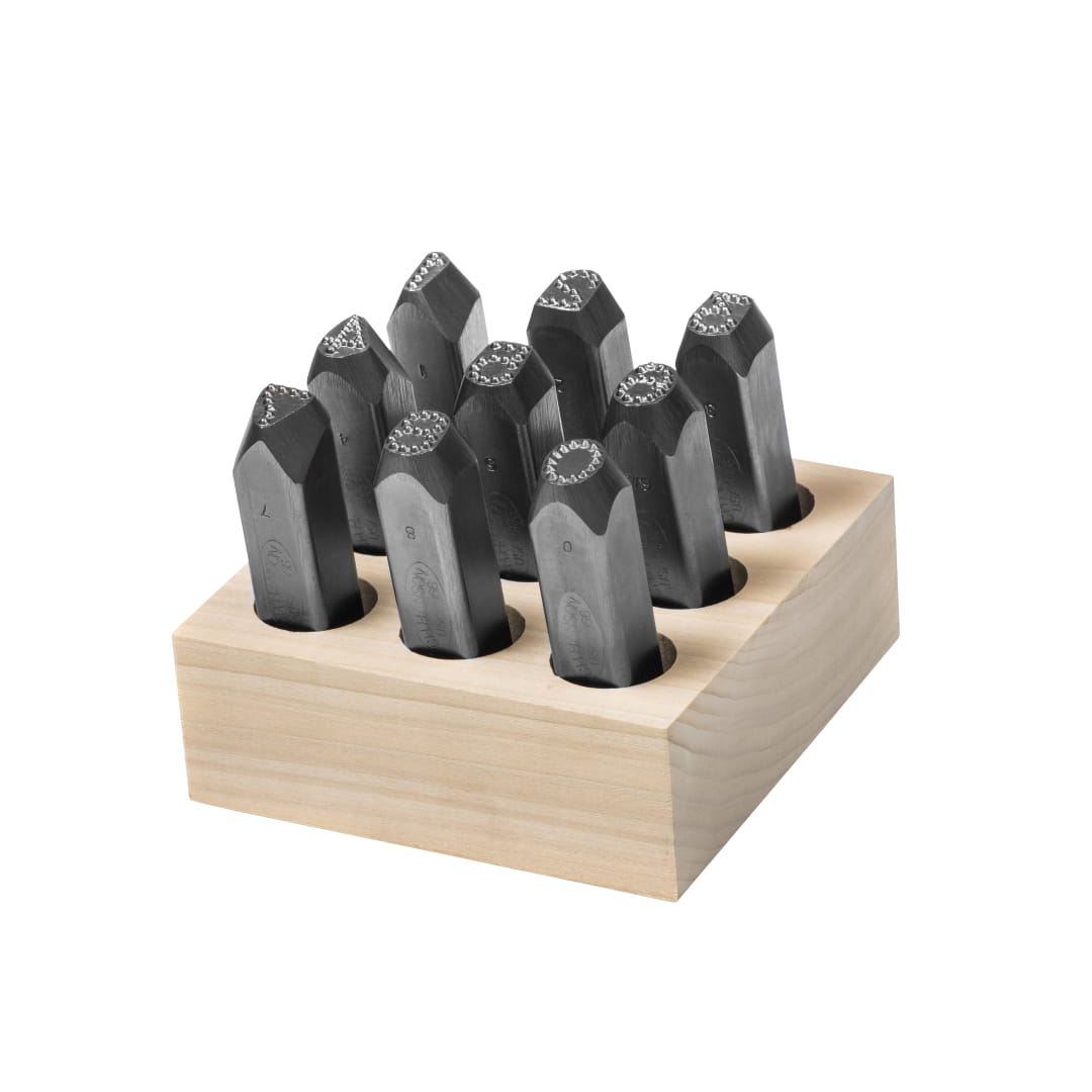 Stamp Set-1/2" Number Dot Design 9 Pieces