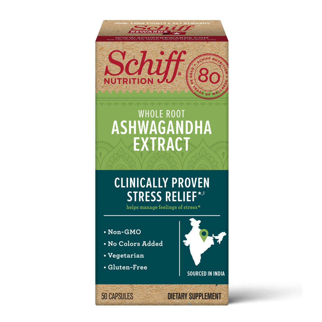 SCHIFF® Whole Root Ashwagandha Extract - Capsules 12/50 ct.