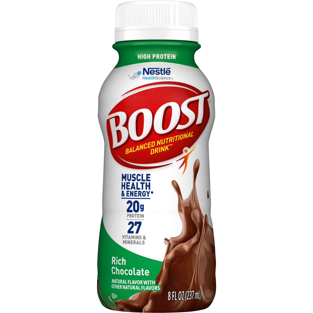 BOOST High Protein Nutritional Drink, Rich Chocolate, 20g Protein, 24 Count (2 - 12 Packs)
