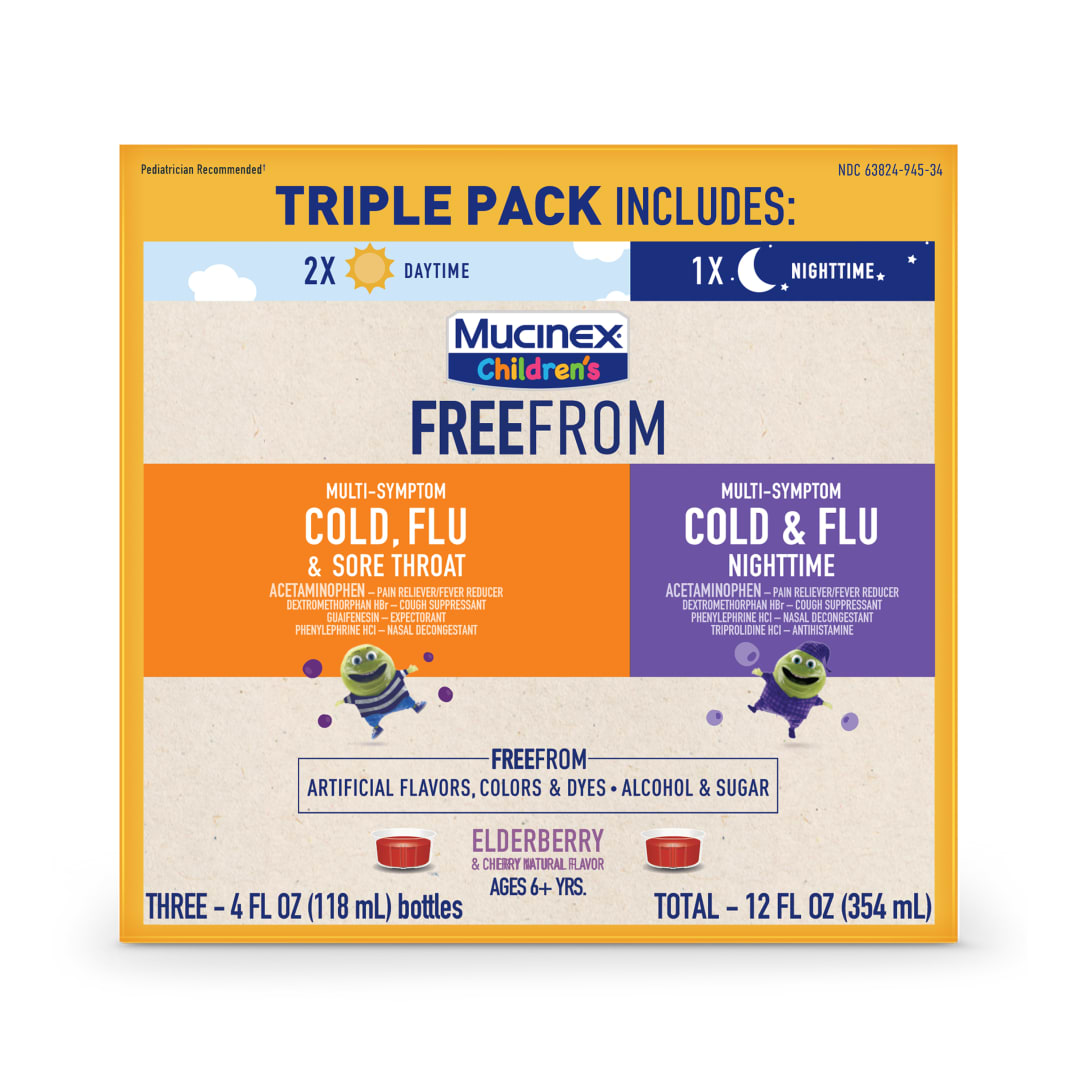 MUCINEX® Children’s Liquid Day Night PDQ 18/(3x4oz) - Sam`s & BJ`s
