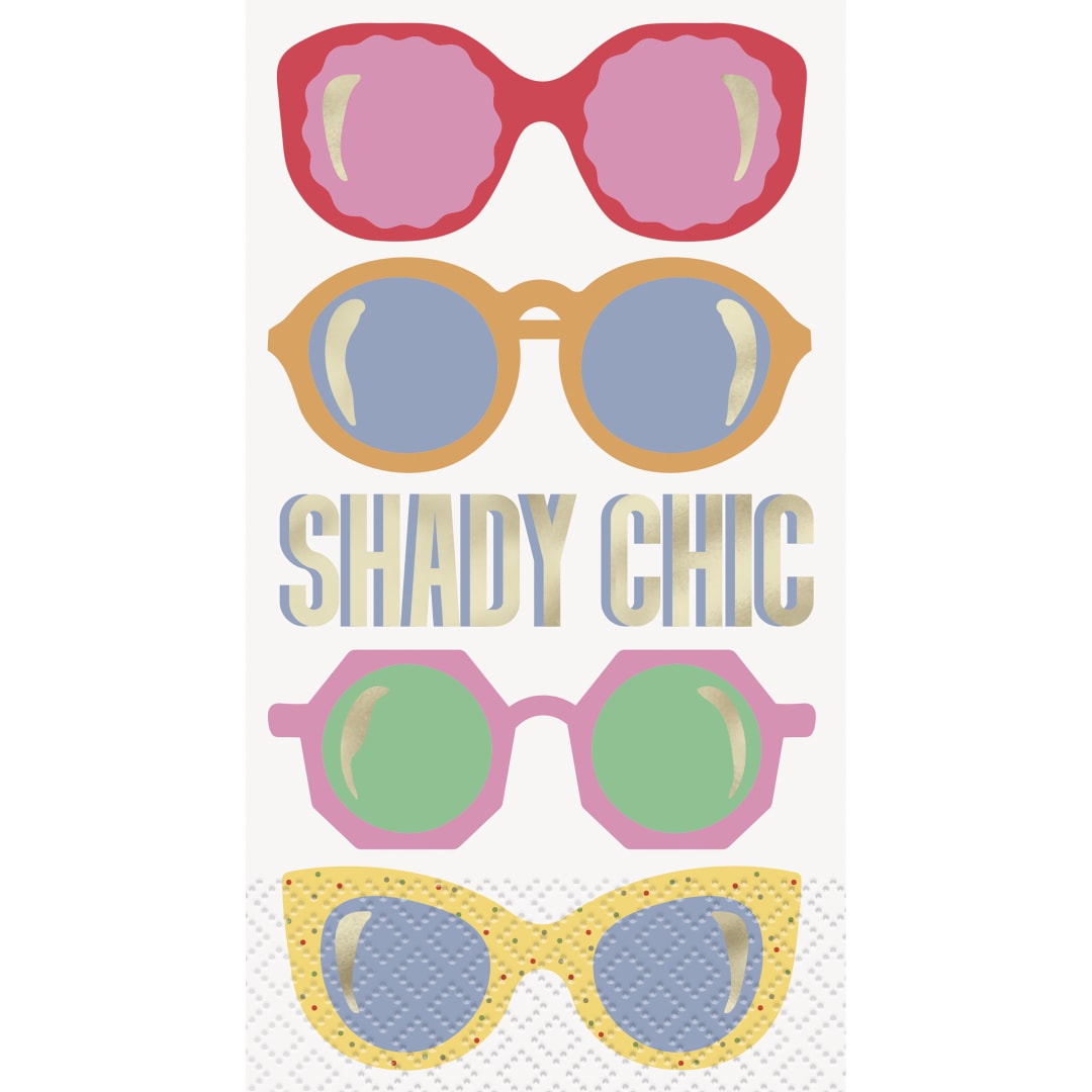 Summer Chic "Shady Chic" Guest Towels, 16ct - Foil Stamping