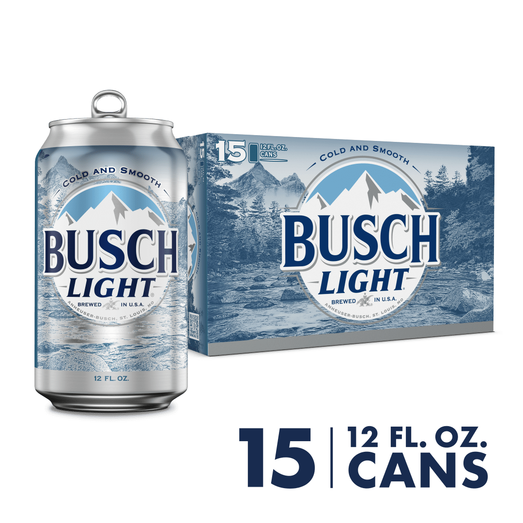 Busch Light Beer Can 15 - 12 fl oz Cans