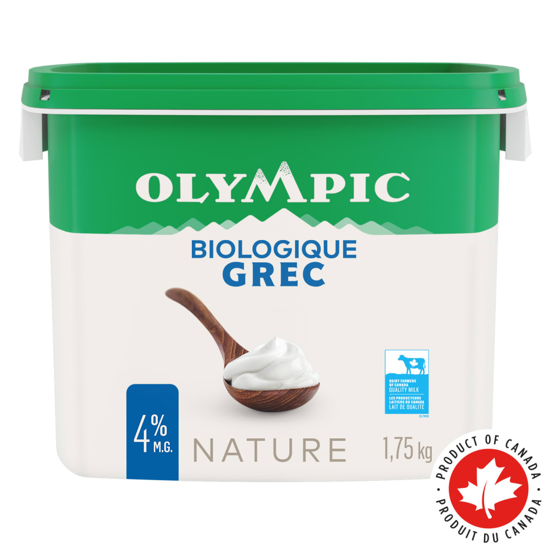 Olympic Organic Greek Plain Yogurt 4%, 1.75KG