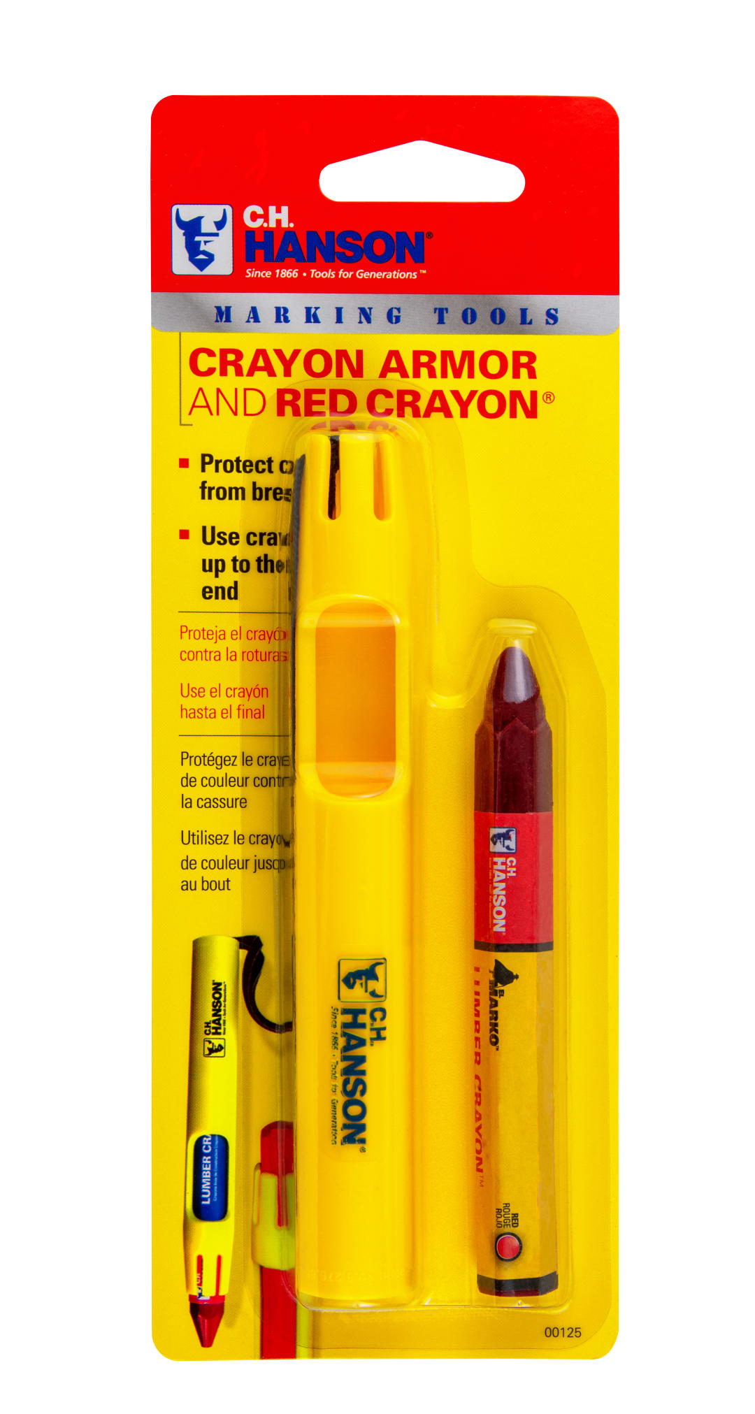 Crayon Armor Holder with Red Lumber Crayon Combo