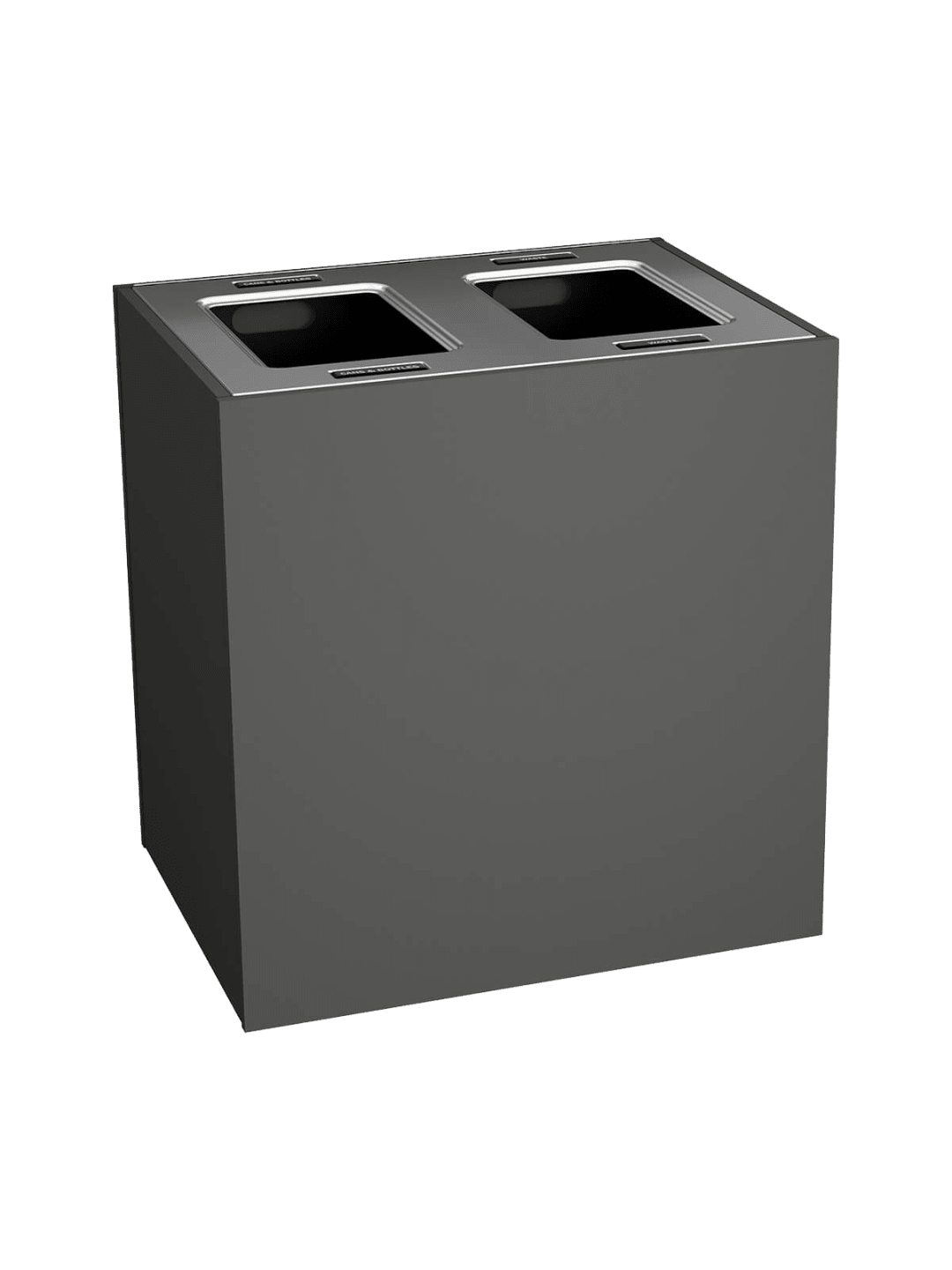  ARISTATA - Double - Kit - Xl - Cans &amp; Bottles-Waste - Full - Slate-Stainless Steel