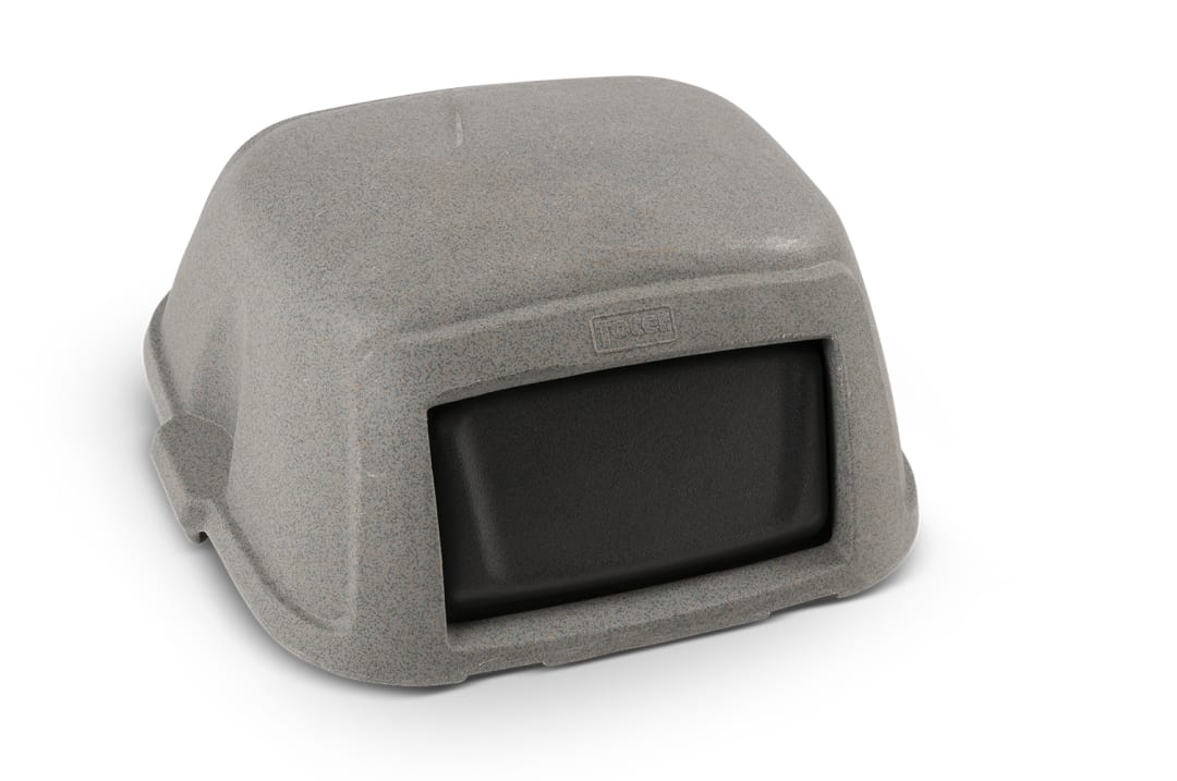 Slimline 35 Gal. Dome Square Top Swinging Trash Can Lid - Graystone