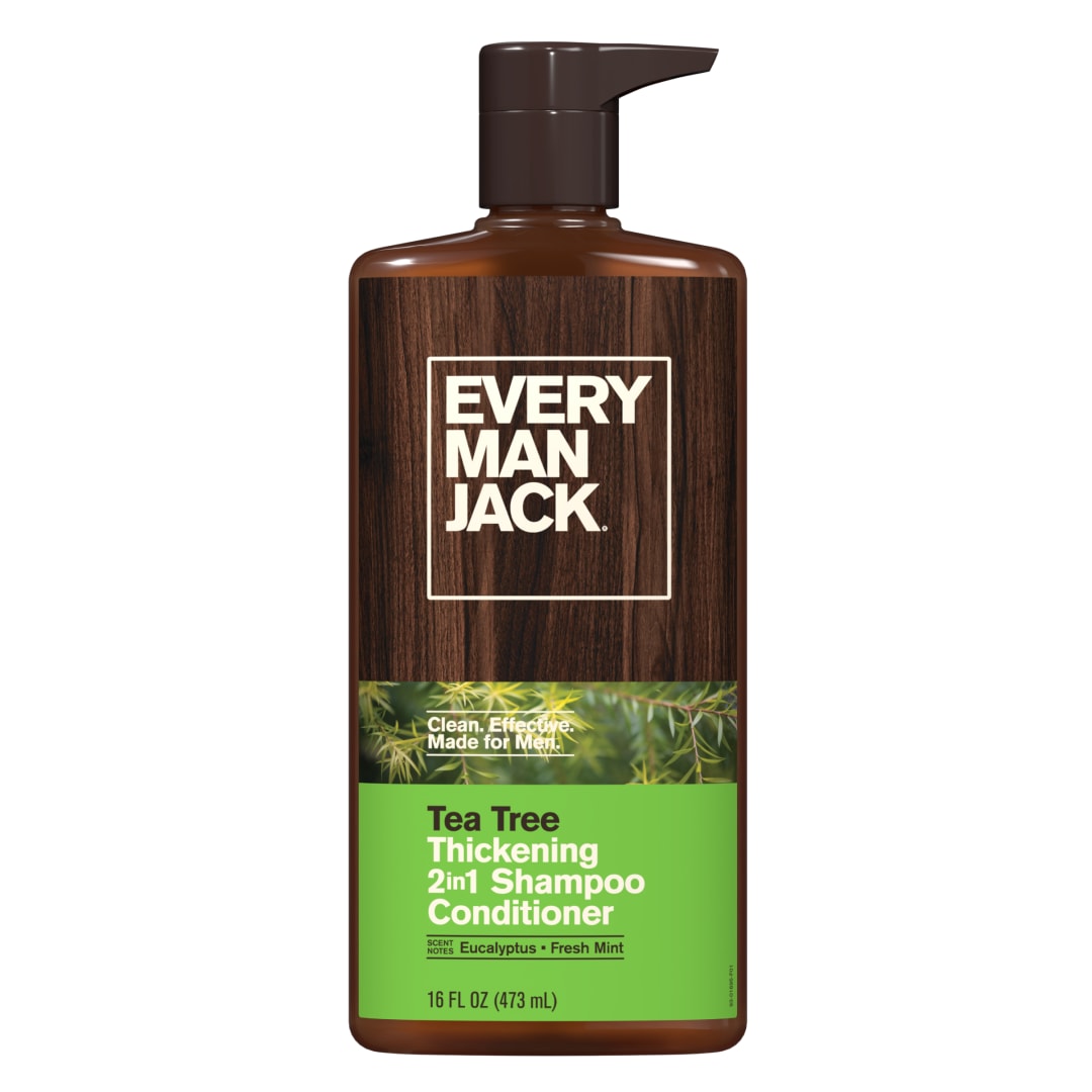 Every Man Jack Tea Tree Daily 2-in-1 Shampoo and Conditioner for Men, Naturally Derived, 16 oz