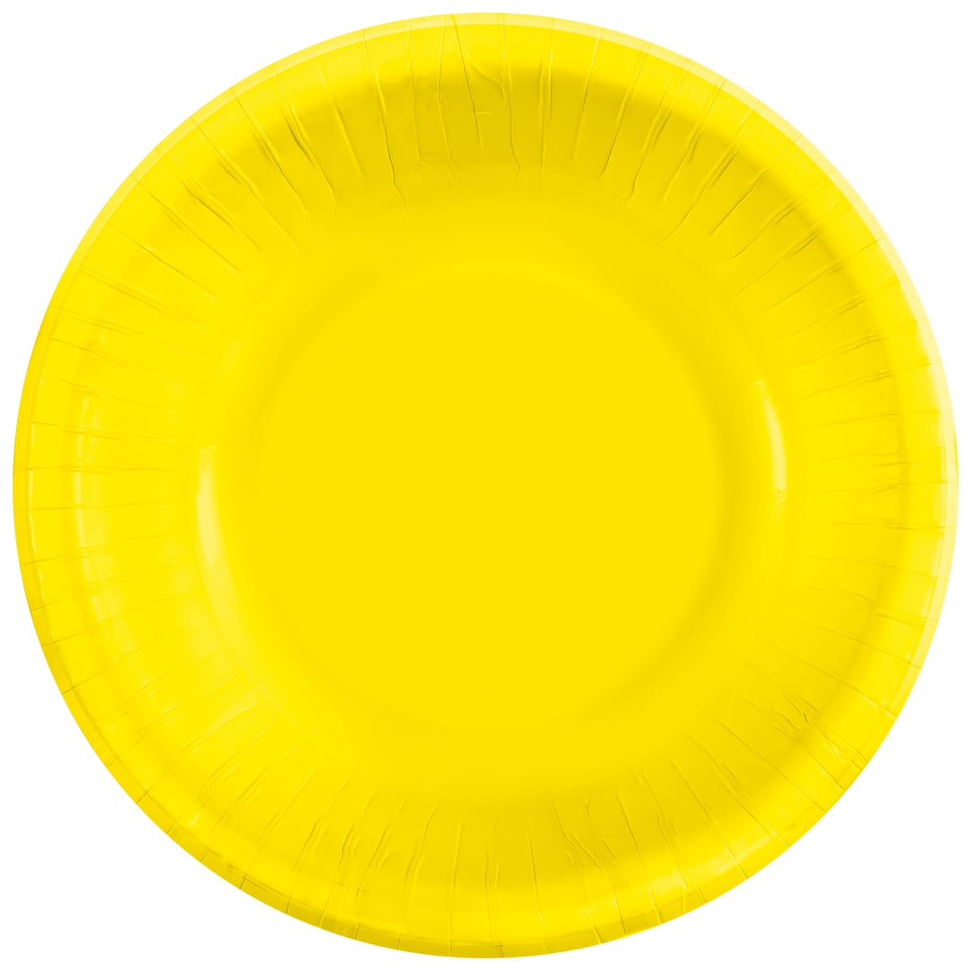 Neon Yellow Solid 20oz Paper Bowls, 20ct