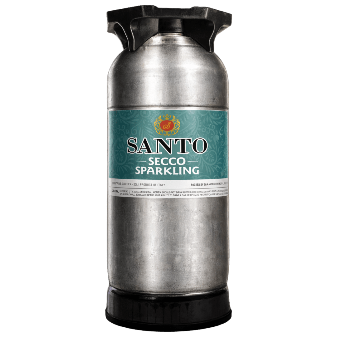 Santo Secco Glera Sparkling White Wine 20L Disposable Keg