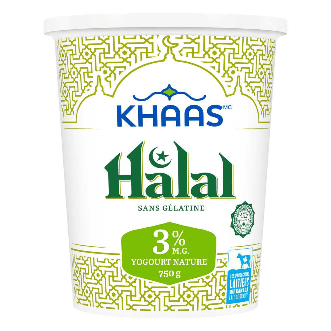 Khaas Halal 3% Plain Yogurt, 750g