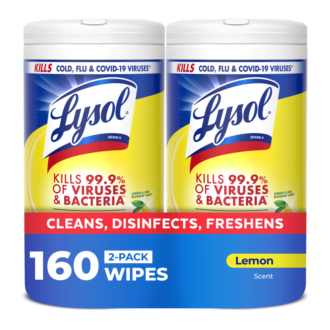 LYSOL® Disinfecting Wipes - Bonus Pack Canister Citrus 3/2x80 ct.