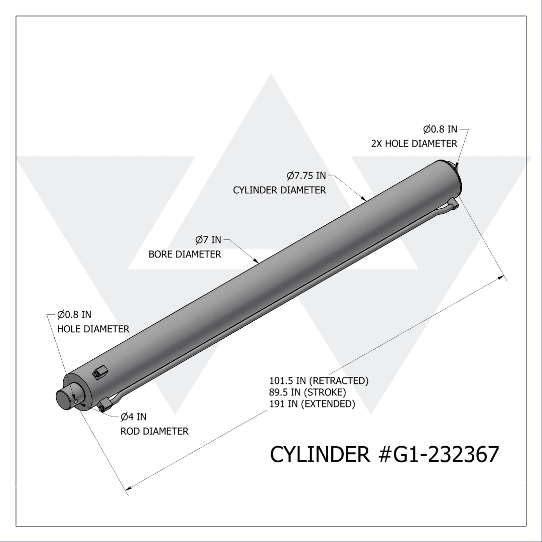 Galbreath™ Cylinder 7 x 4 x 90
