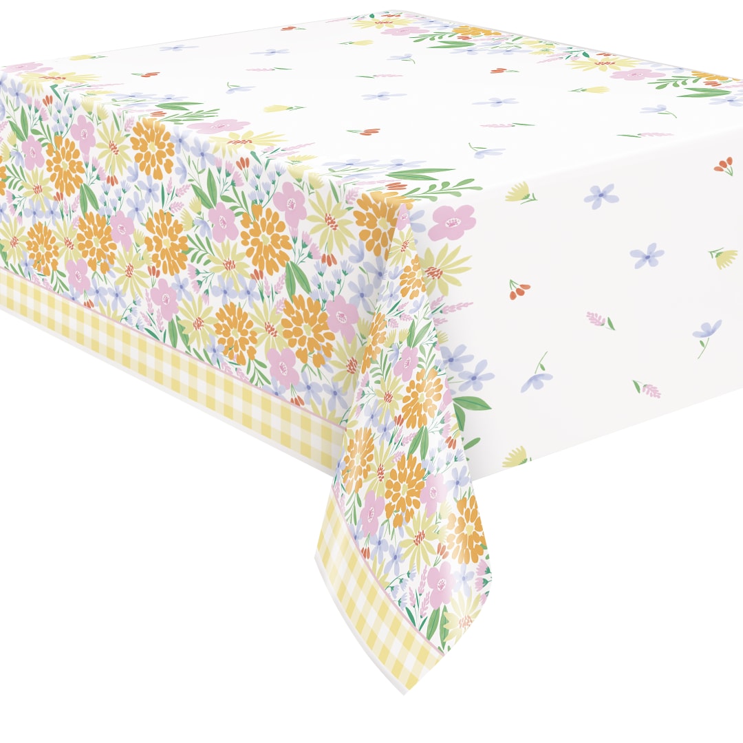 Spring Picnic Rectangular Plastic Table Cover, 54" x 84"