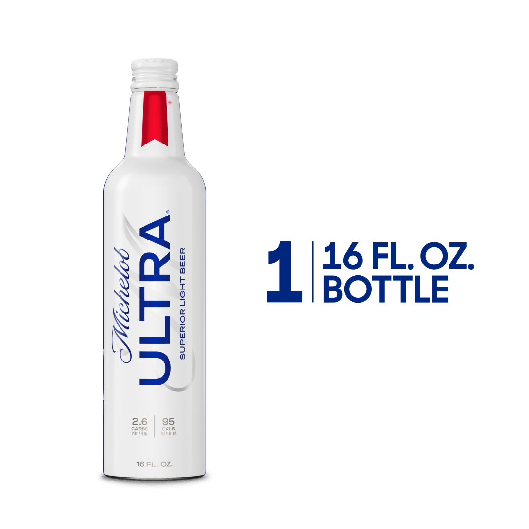 Michelob ULTRA Superior Light American Lager Beer, 16 fl oz Aluminum Bottle