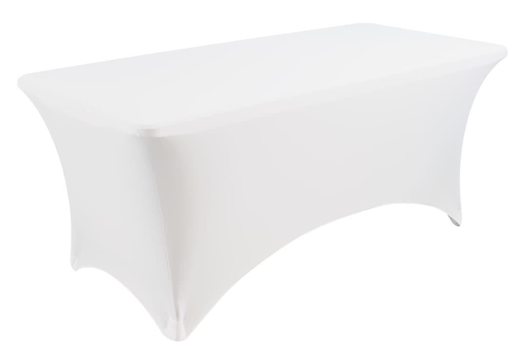 iGear™ Fabric Table Cover, White - 6'