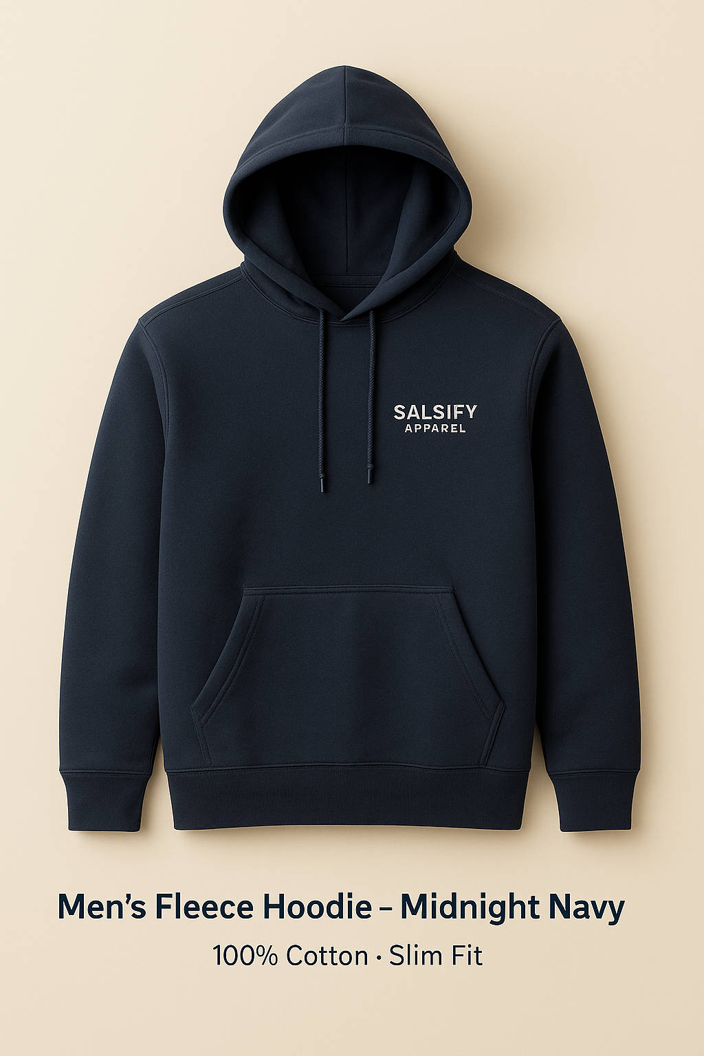 Men’s Fleece Hoodie – Midnight Navy